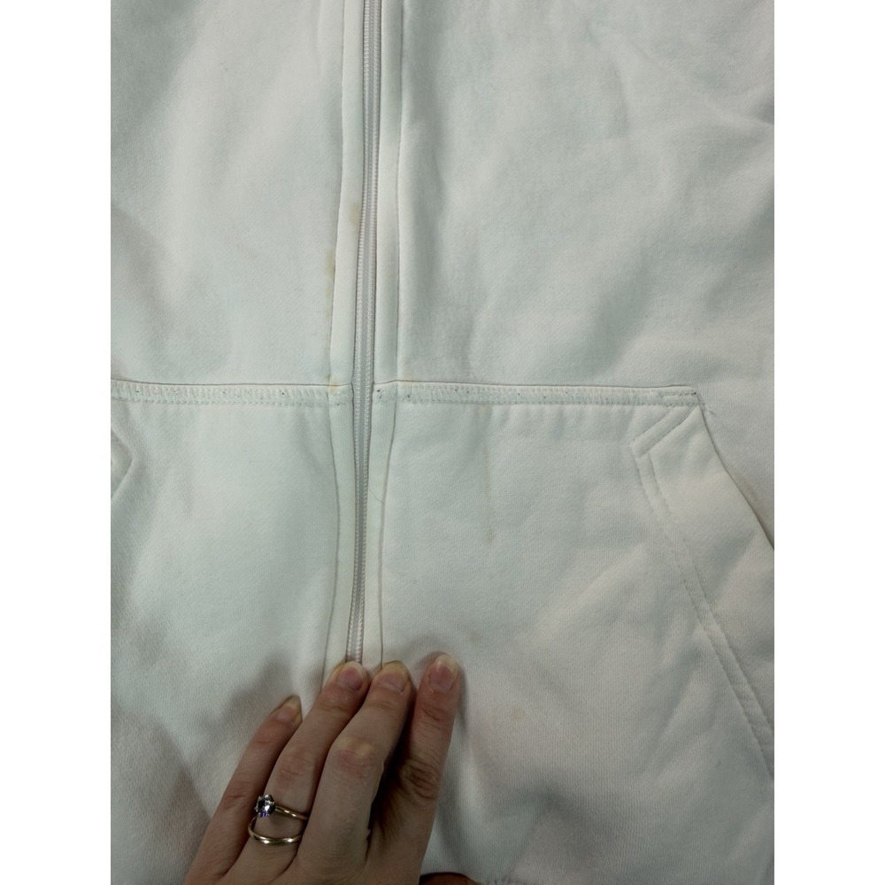 Vintage Y2K Nike Full Zip Hoodie Women's Size Medium White - Picture 4 of 10